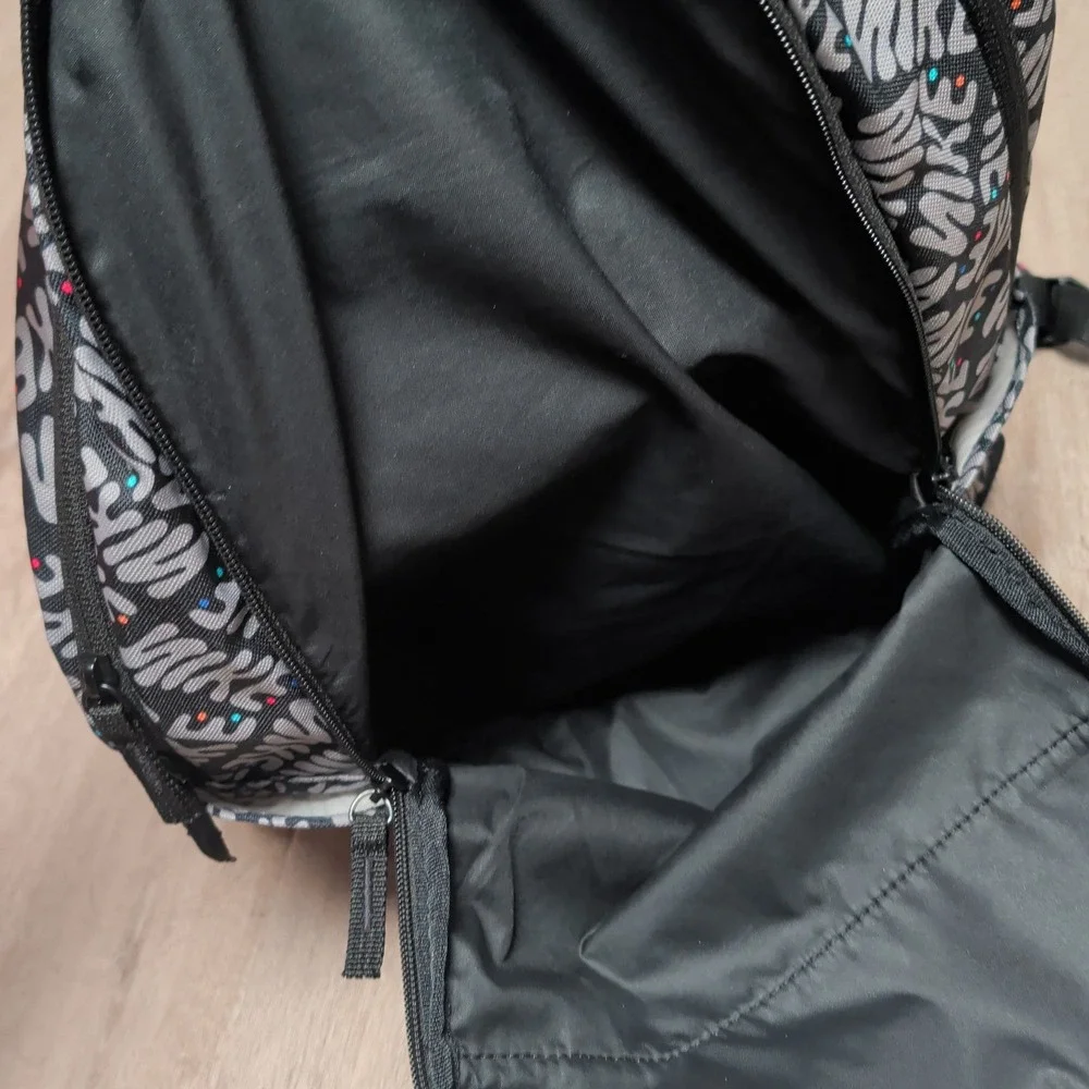 Nike Backpack Unisex OS Youth Black Grey All-Over Logo Print Elemental Bag